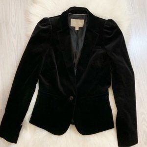 Banana Republic Velvet Puff Sleeve Blazer - Sz. 0